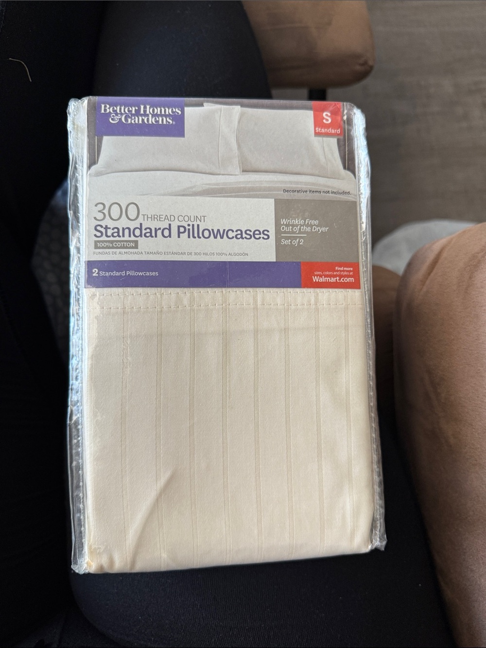 Better Homes And Gardens Cream 300 Thread Count Standard Pillowcases - Set of 2
